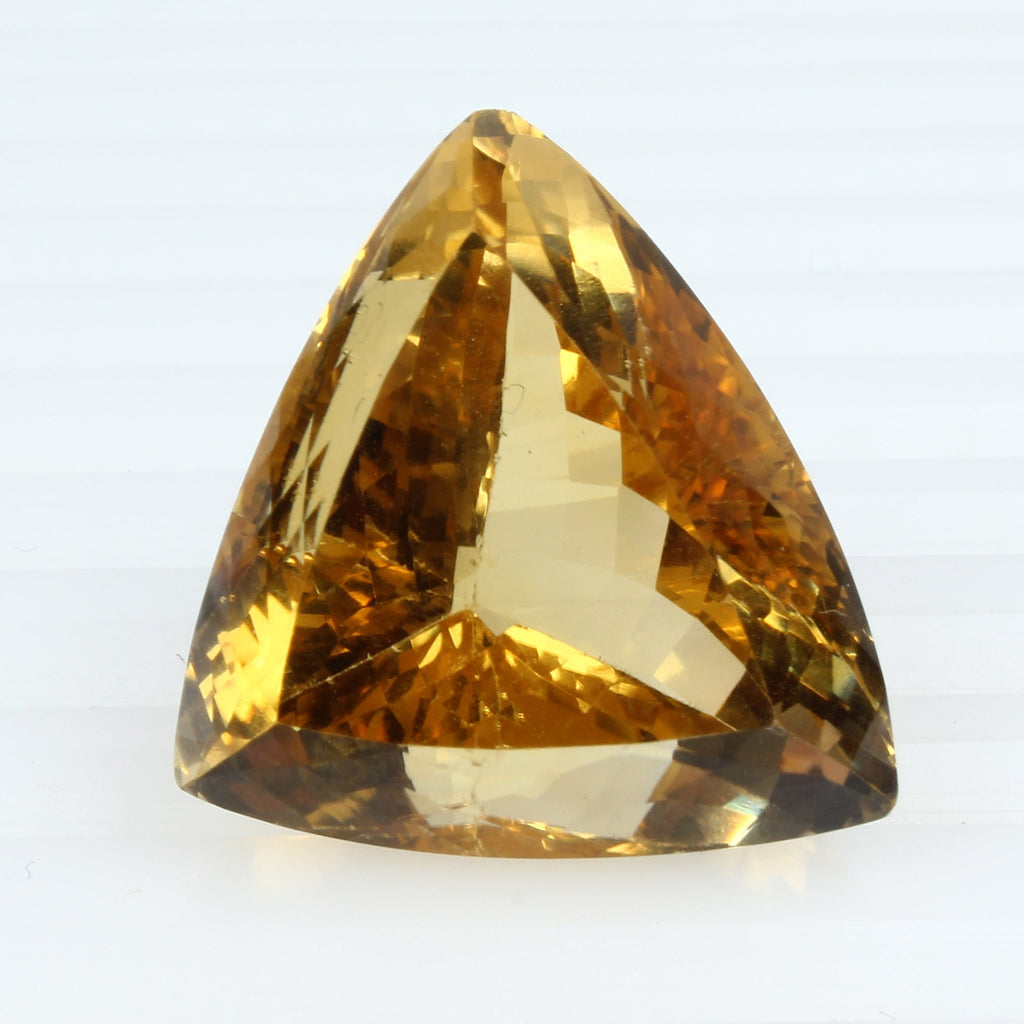 38.80 Cts Natural Golden Yellow Citrine Trillion Cut Loose AAA Quality Gemstone