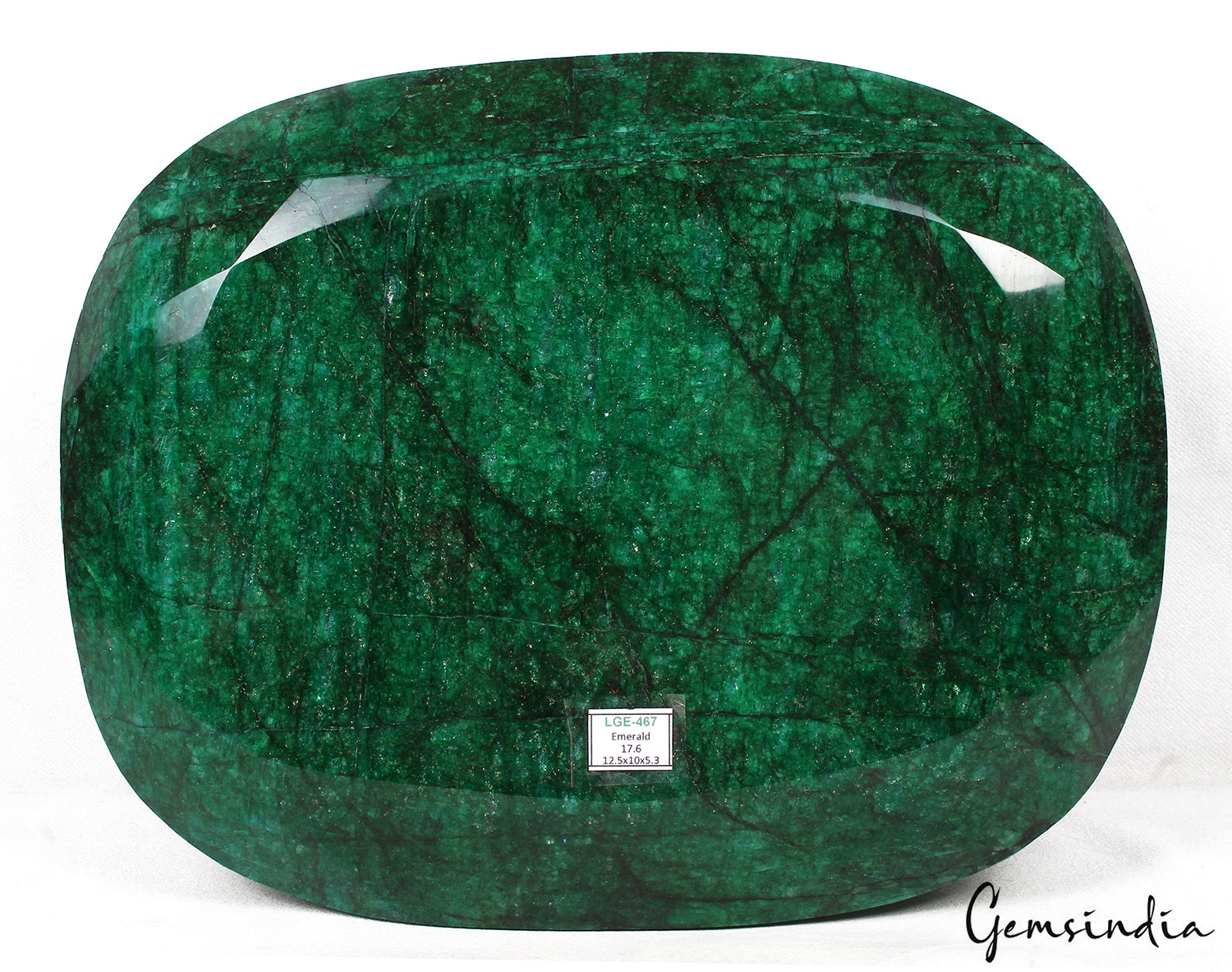 17.6 kilo Natural Green Emerald Rare Oversized Oval Cut 12.5*10" Brazil Gemstone