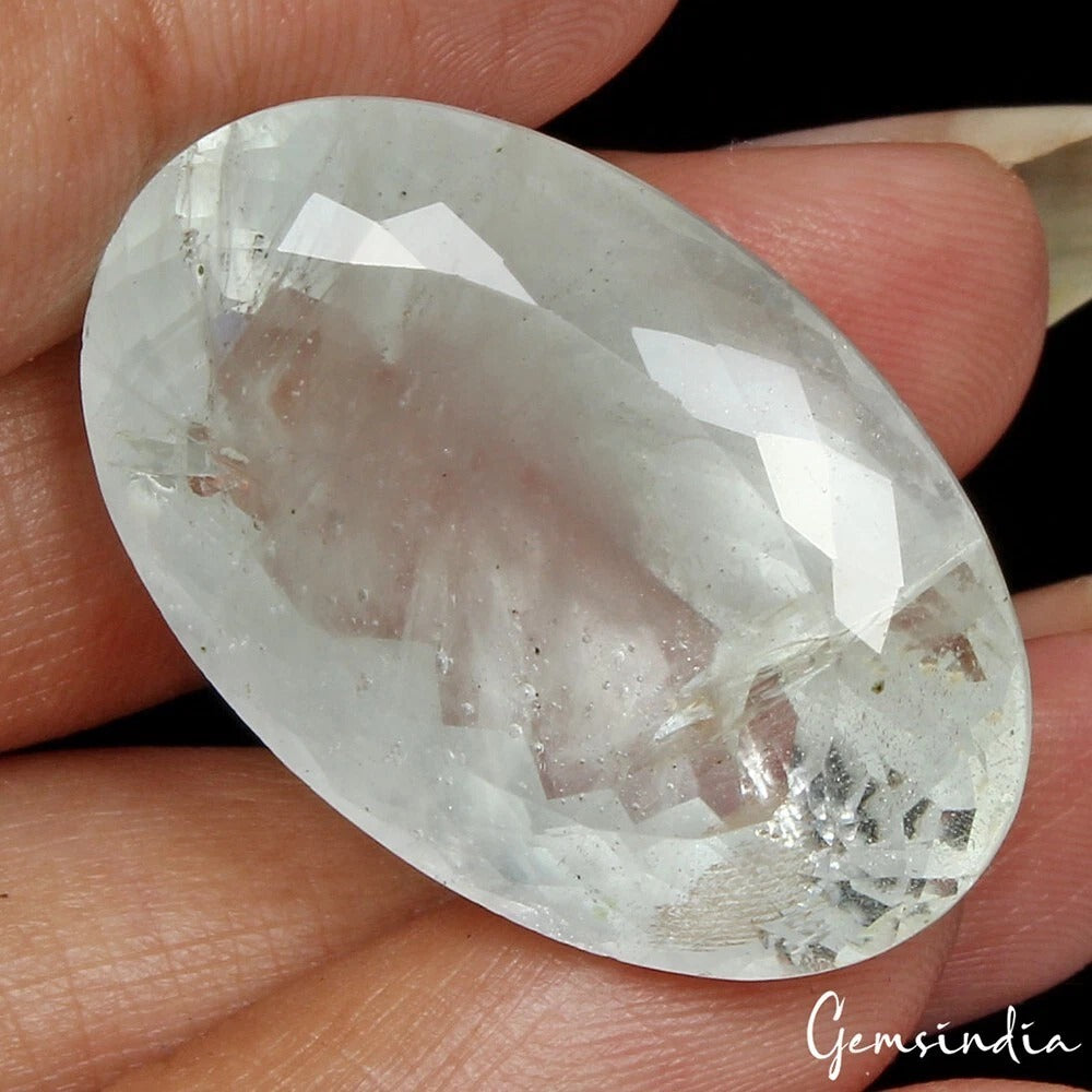 Certified 42.60 Ct Natural Unheated Green Brazilian Aquamarine Oval Gem For Ring