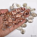 Smoky Quartz Lot, Cabochon, Untreated, Brown — 30 Pieces, 20mm to 25mm, 900 Ct, Madagascar