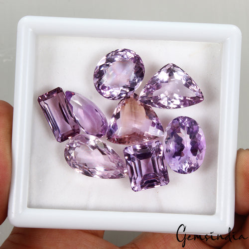 Amethyst Loose Gemstone, Untreated — 12mm to 19mm, 83.00 Ct