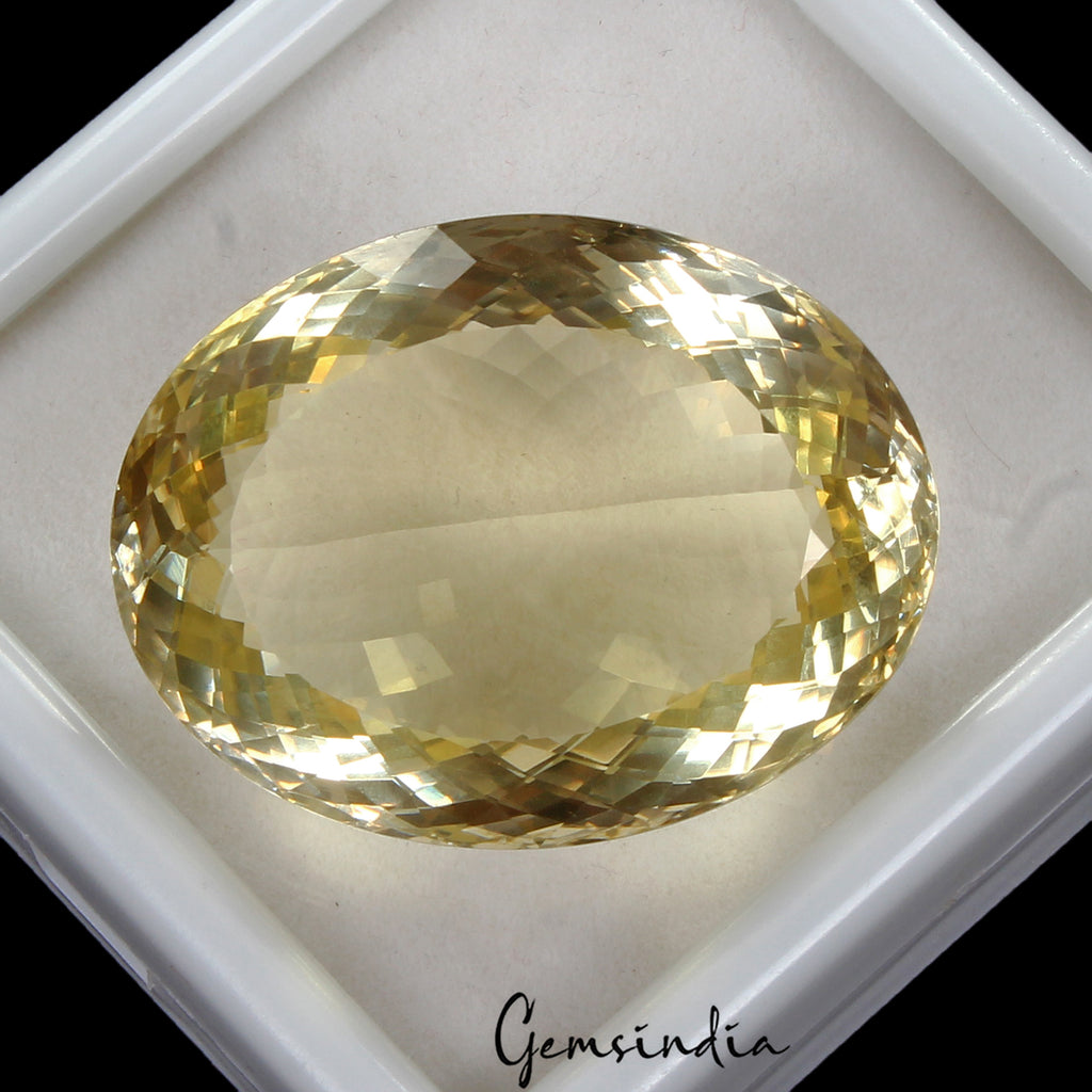 Citrine Loose Gemstone, Untreated, Golden — 40x30x17mm, 139.05 Ct, Brazil