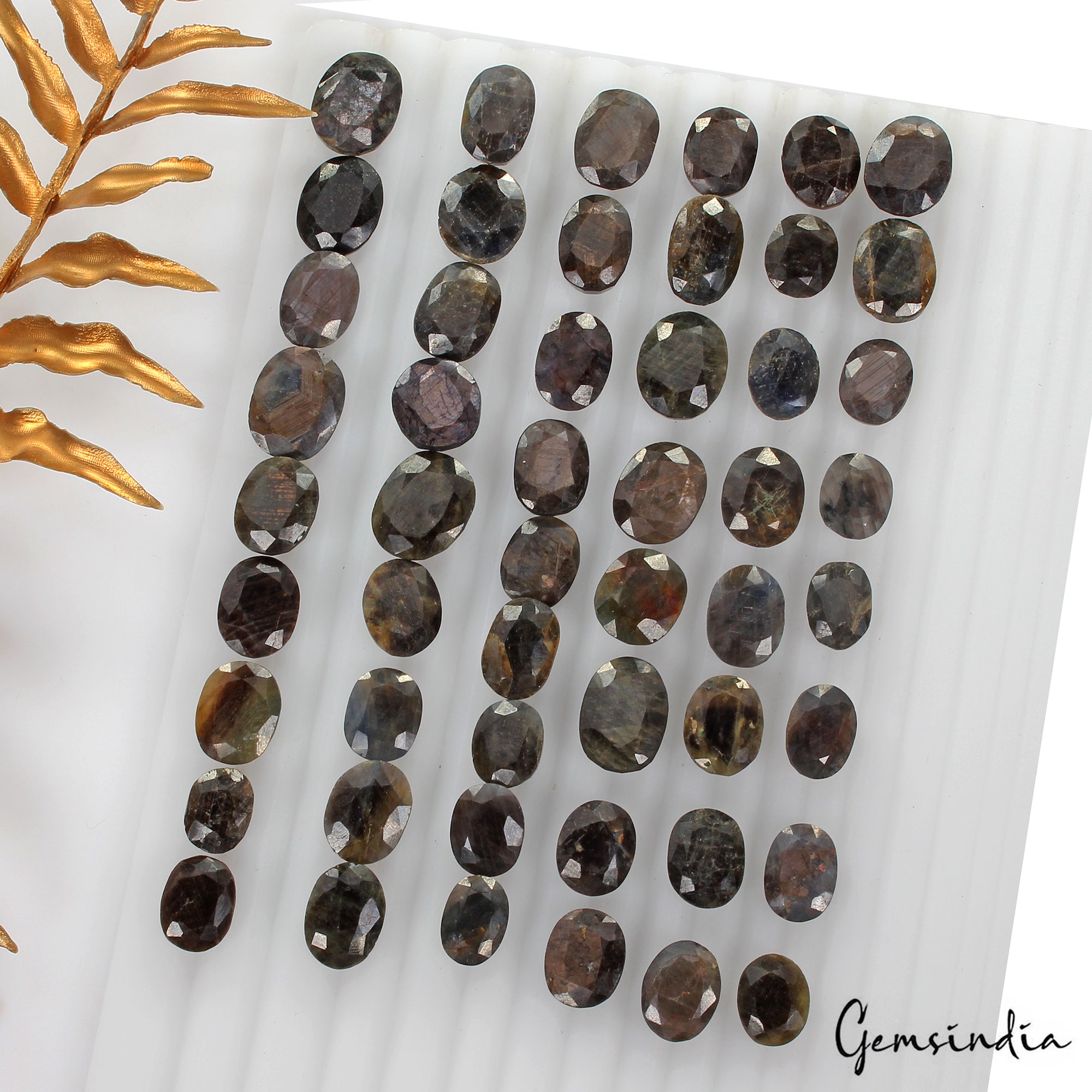 450 Ct Natural Untreated Brown Gray Sapphire Mix Faceted Loose Gems Lot 51 Pcs
