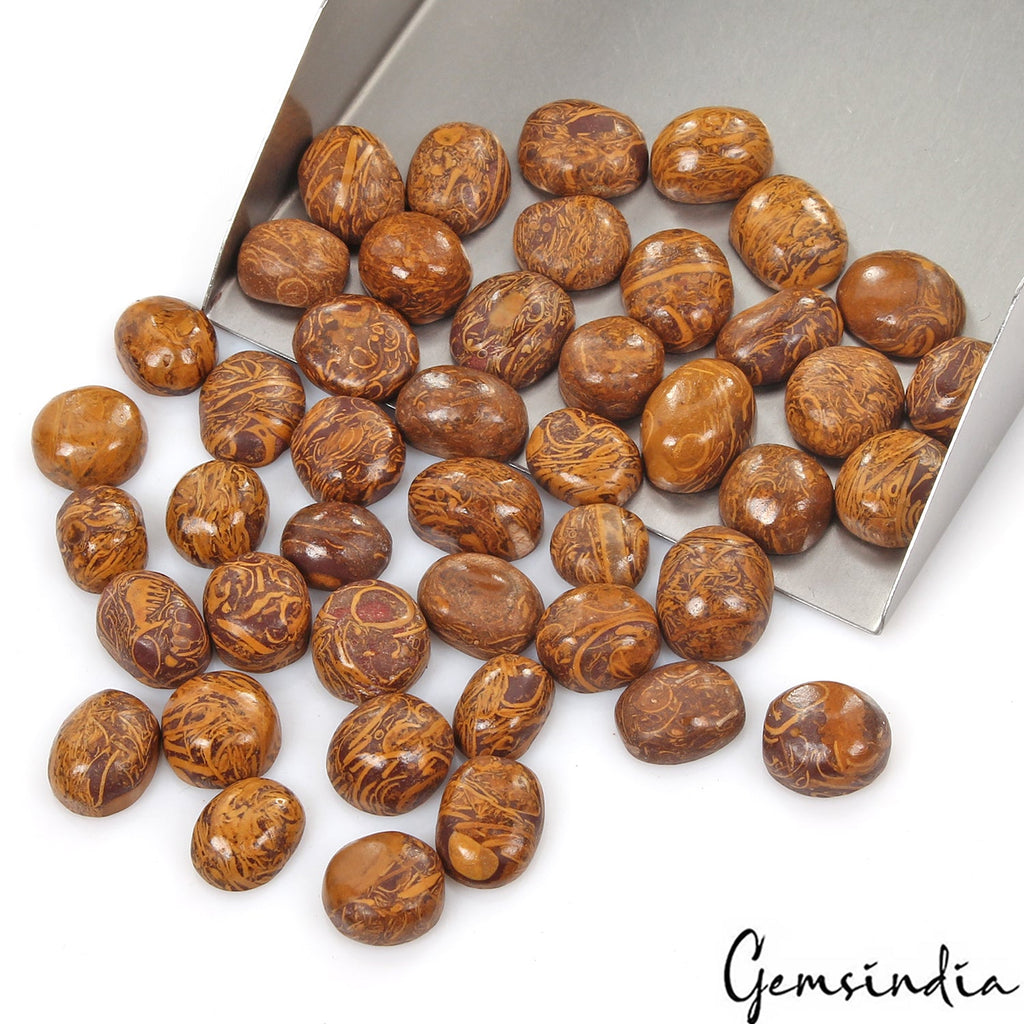 400 Ct/45 Pcs Natural Untreated Marium Jasper Oval Cab Loose Jewelry Gemstones