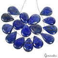 770 Ct/16 Pc Natural Blue Lapis Lazuli Pear Shape Drilled Loose Beads/Briolettes