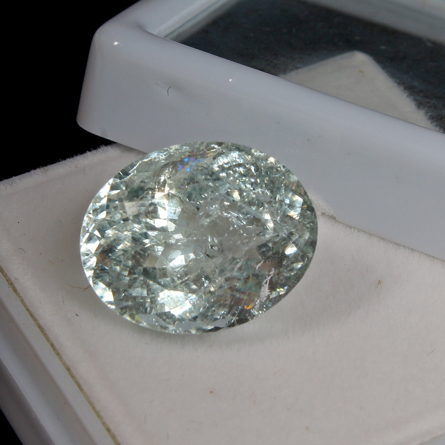 15.20 Cts Natural Aqua Blue Aquamarine Oval Cut Unheated Loose Gemstone, Brazil