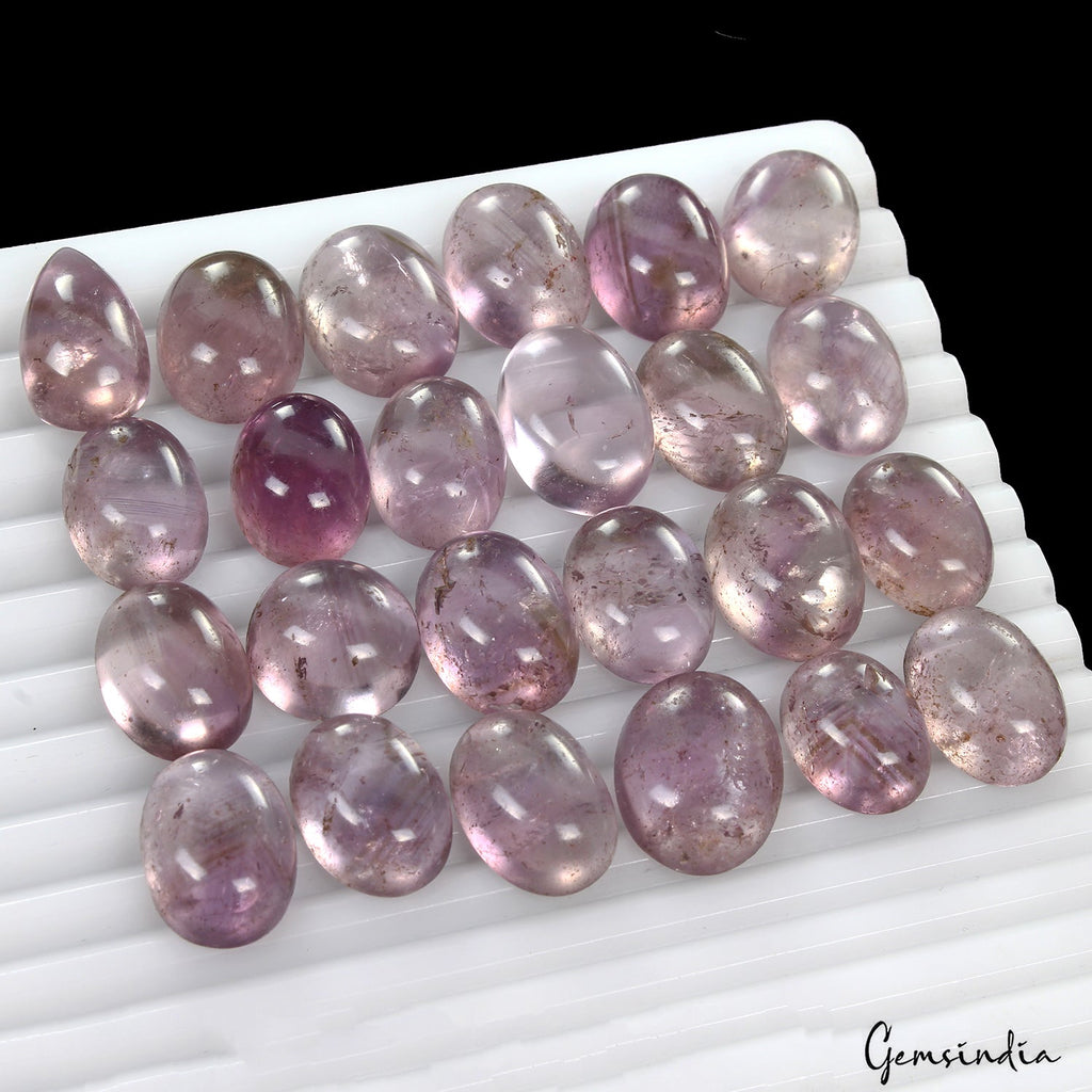 360 Ct Natural Untreated Purple Amethyst Mix Cab Wholesale Gemstone Lot 24 Pcs