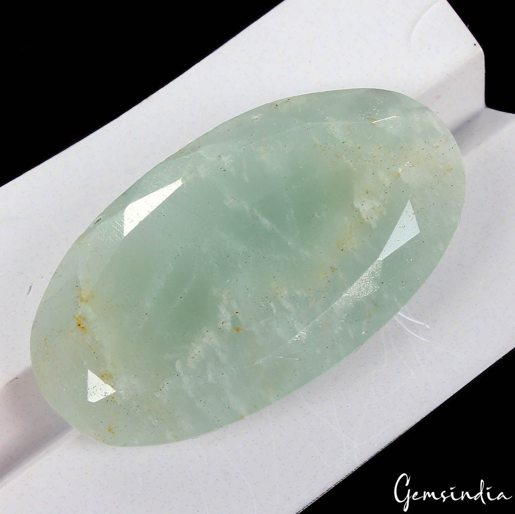 62.80 Ct Natural Green Aquamarine Oval Cut Loose Brazilian Jewelry Gemstone