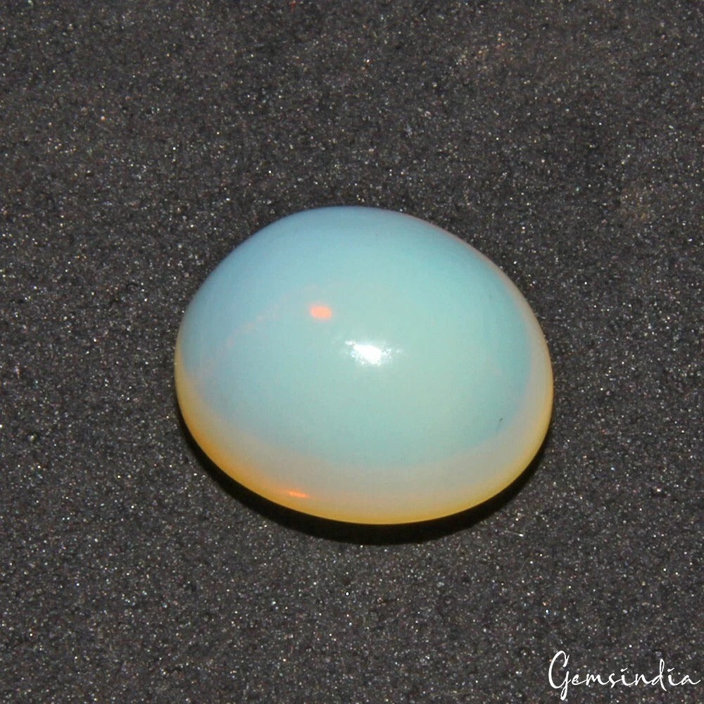 Certified 6.00 Ct Natural White Untreated Australian Opal Multi Shine Oval Gem