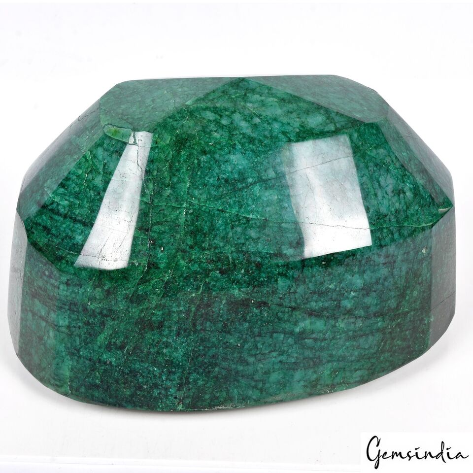 Emerald Loose Gemstone, Color Enhanced, Green — 8x5.8x5 Inch, 26350 Ct (5.27 Kg), Brazil