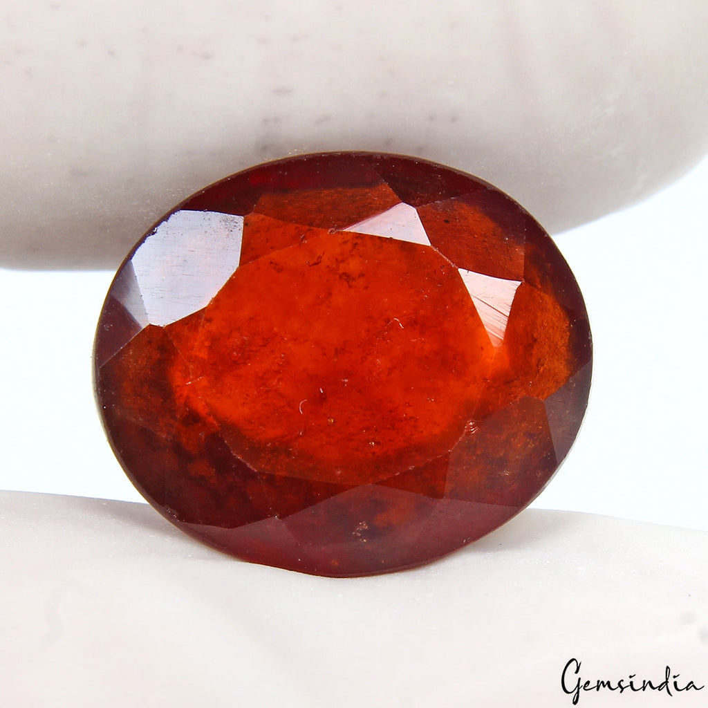 7.10 Ct Natural Hessonite Garnet Oval Cut Loose 13x11mm IGL&I Certified Gemstone