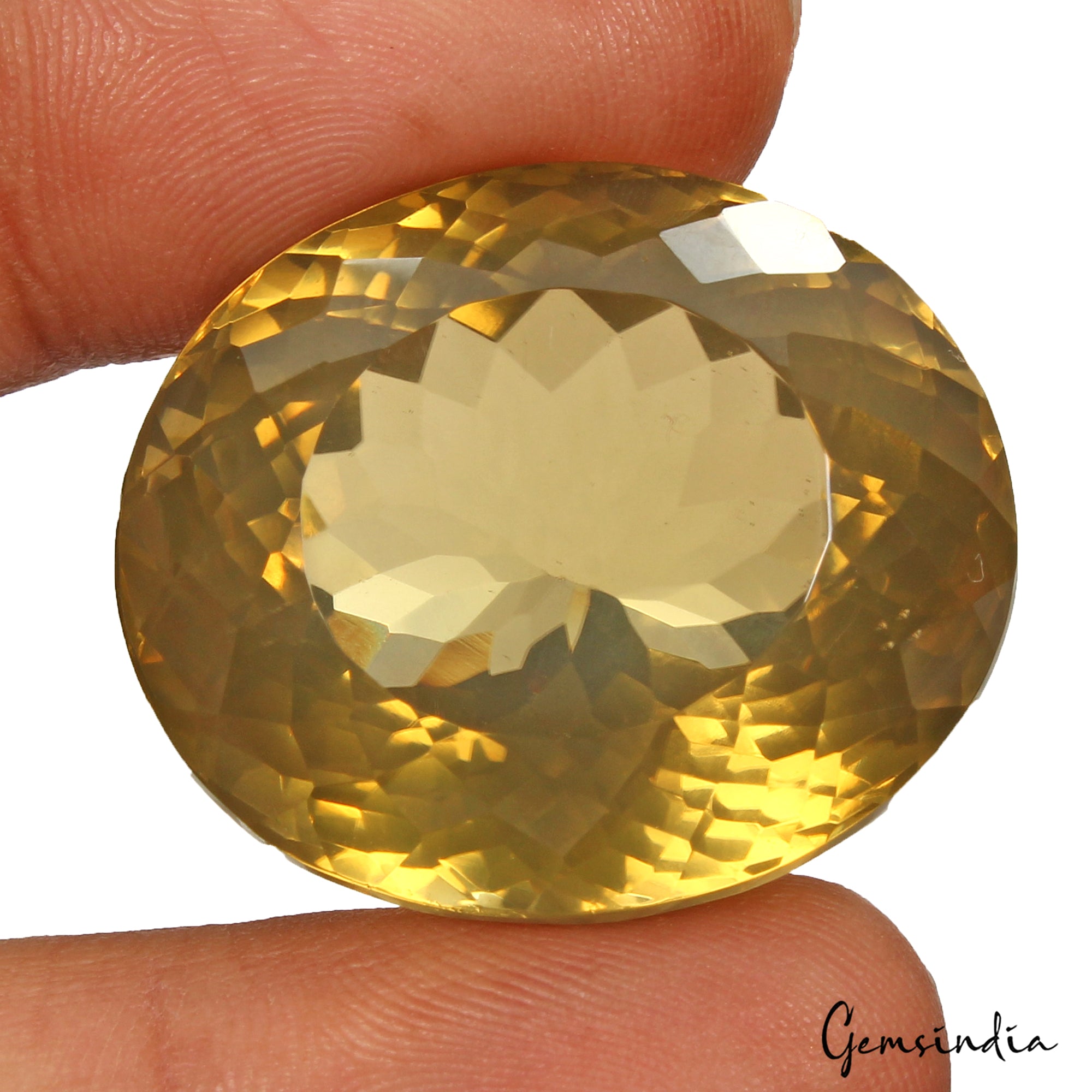 99.45 Cts Natural Untreated Golden Yellow Citrine Oval Cut Loose Gem For Pendant