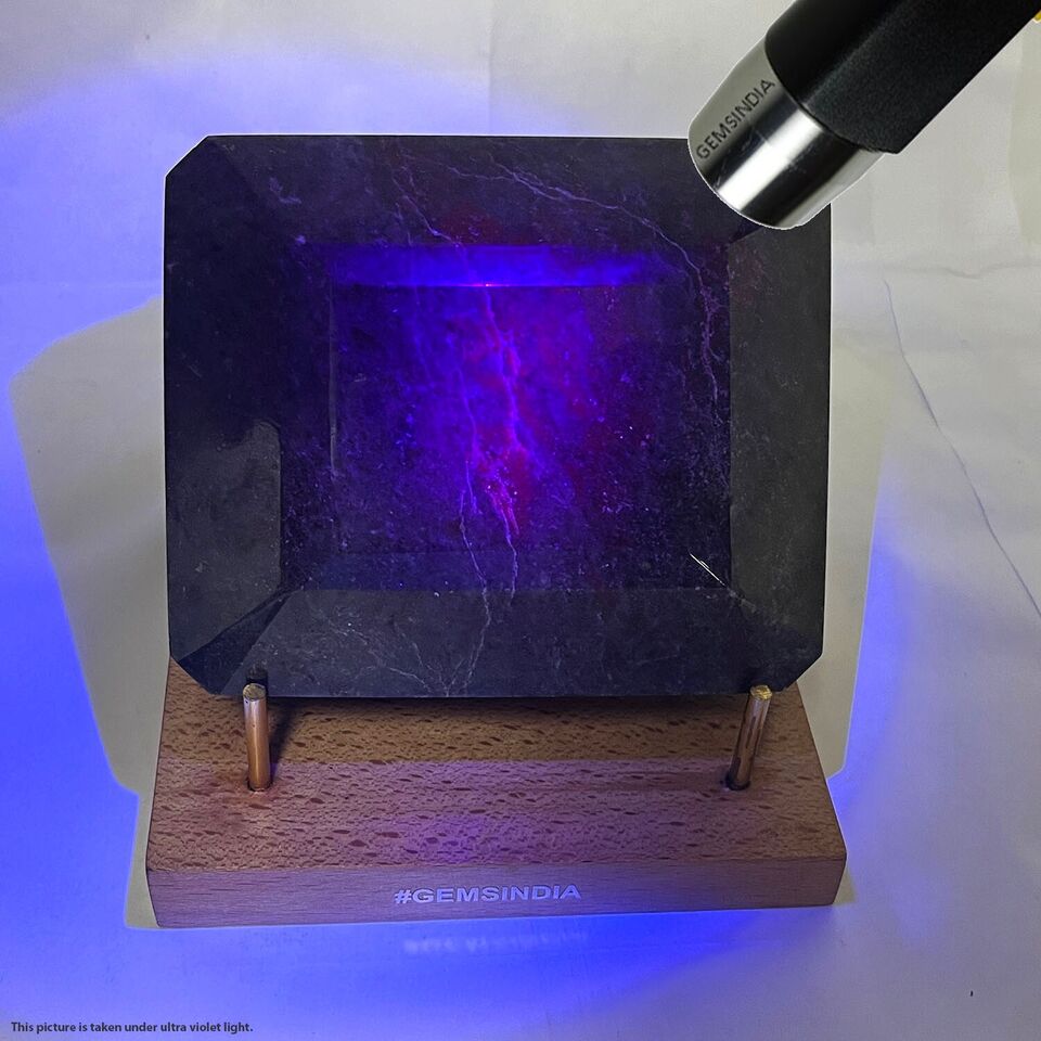 2.4 Kilo Natural Ruby Kyanite Octagon Cut Untreated Huge Earth Mined Gemstone