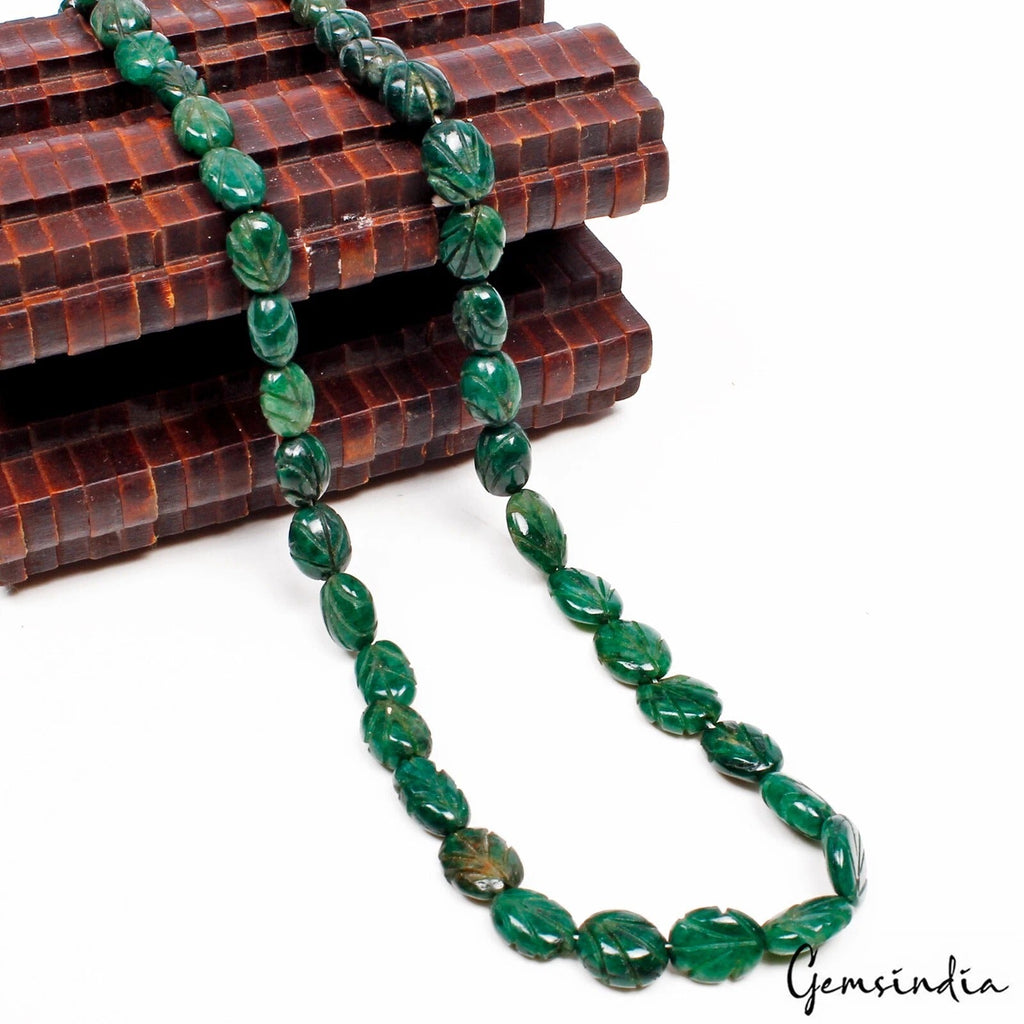 21" Strand Natural Emerald 18-20mm Stunning Green Oval Drilled Cabochon Bead