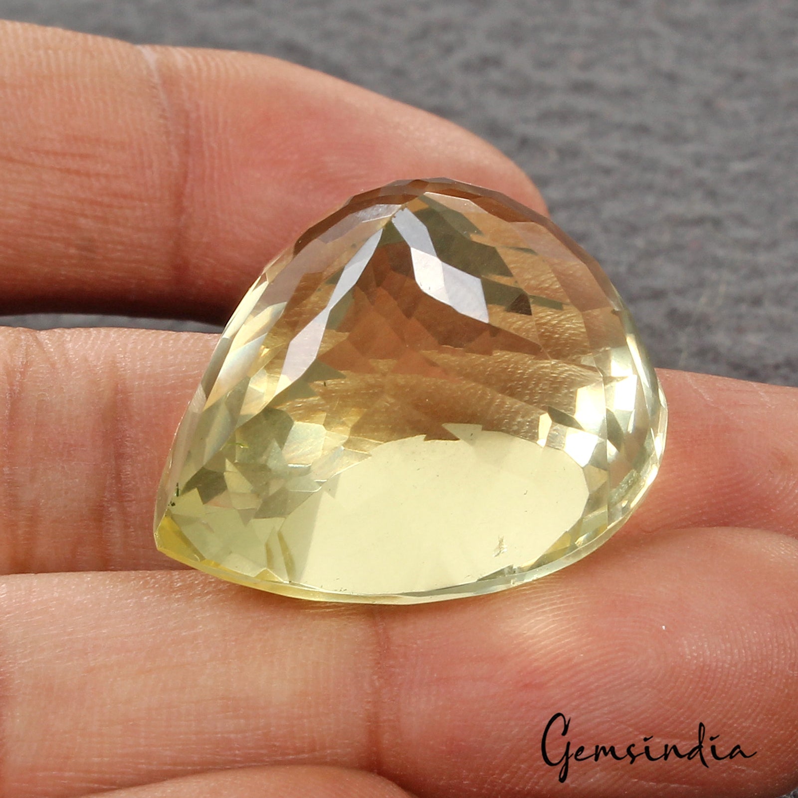 85.20 Cts Natural Untreated Brazilian Yellow Citrine Pear Loose Gem For Pendant