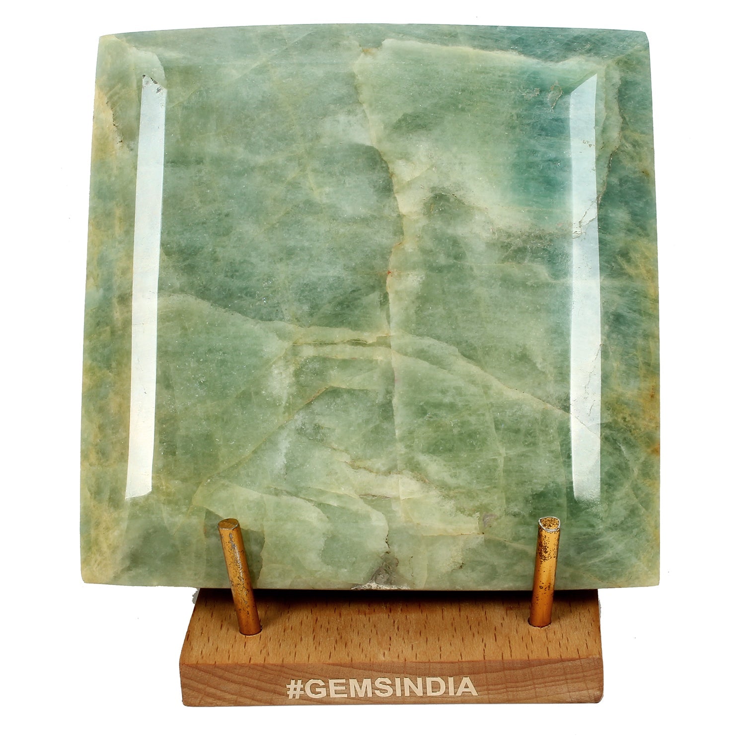 Natural Aquamarine Gemstone 960 Gram - Untreated Square Cut 4.3" Huge Specimen