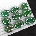 525 Cts/9 Pcs Natural Brazilian Green Emerald Mix Cut Loose Gems Lot For Jewelry