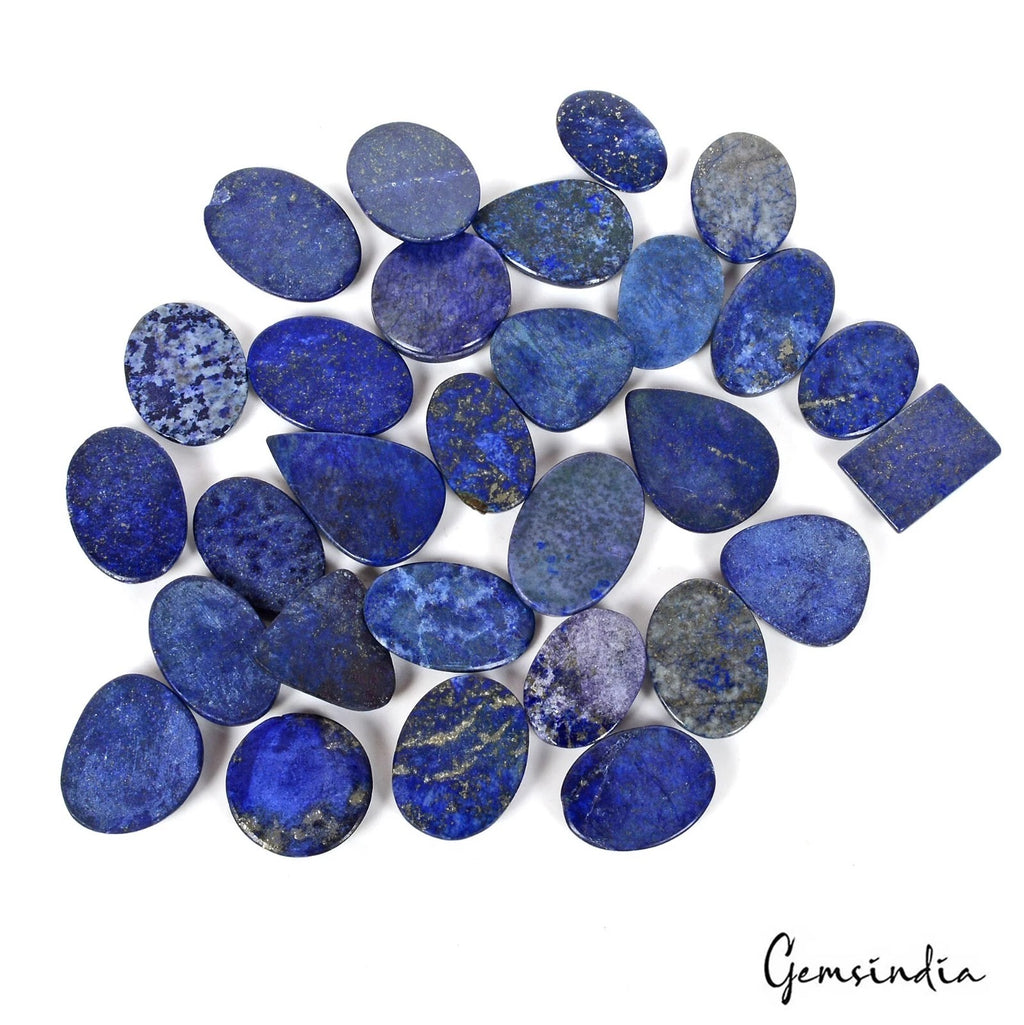 Lapis Lazuli Lot, Cabochon, Blue — 29 Pieces, 26mm to 37mm, 1220 Ct, Afghanistan