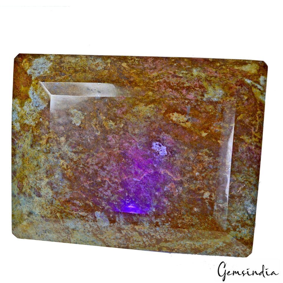 4 Kilo Natural Ruby Kyanite Octagon Cut Untreated Huge Rare Gemstone W Stand