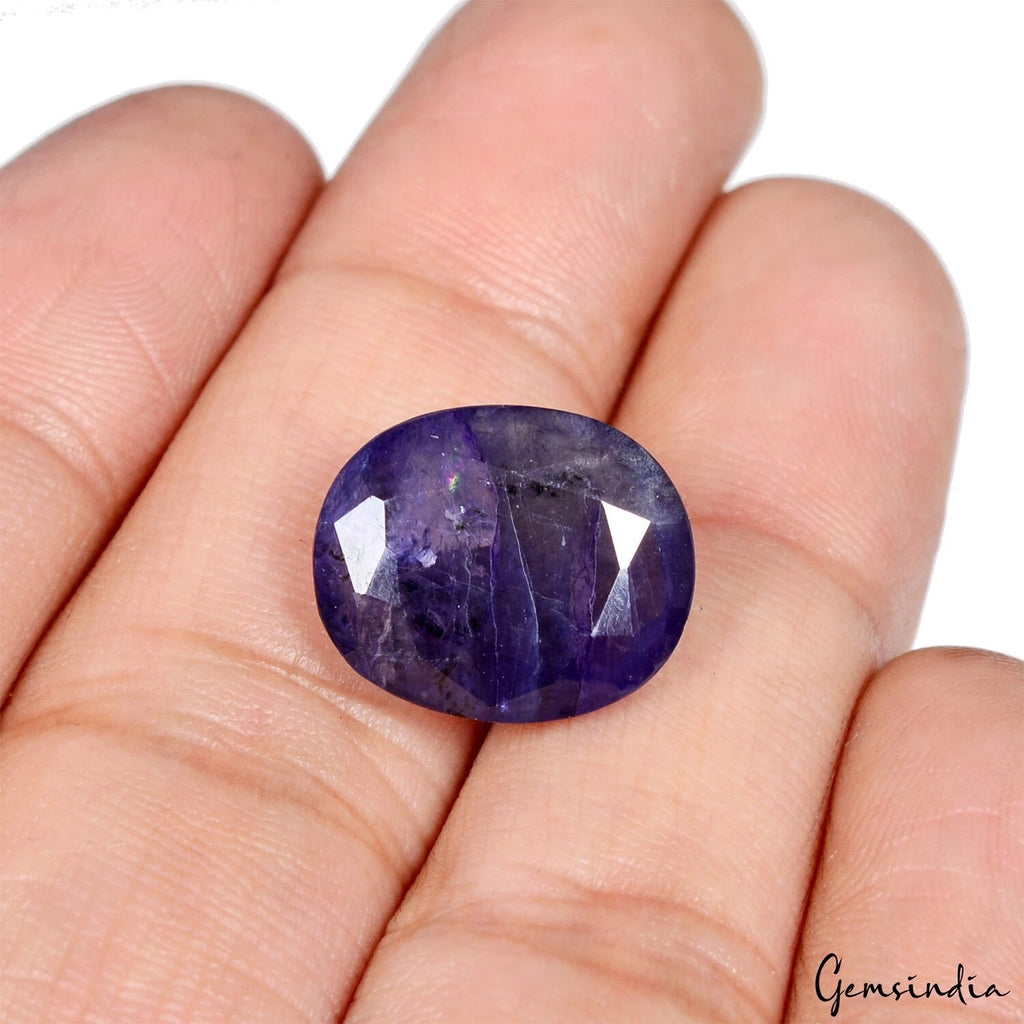 Iolite Loose Gemstone, Untreated, Blue — 15 x 13 x 7 mm, 9.90 Ct