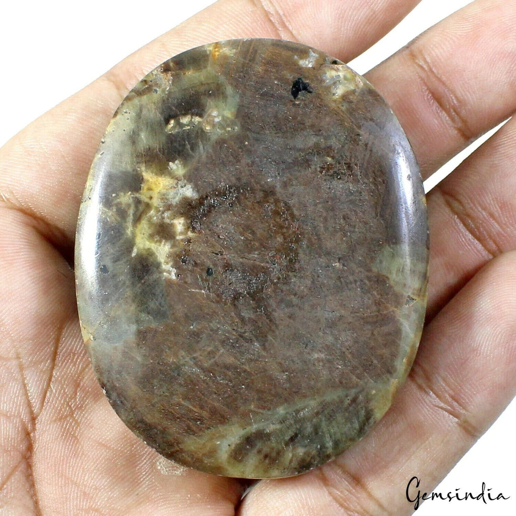 770 Ct Natural Brown Golden Sapphire Oval Cabochon Earth Mined Loose Gemstone