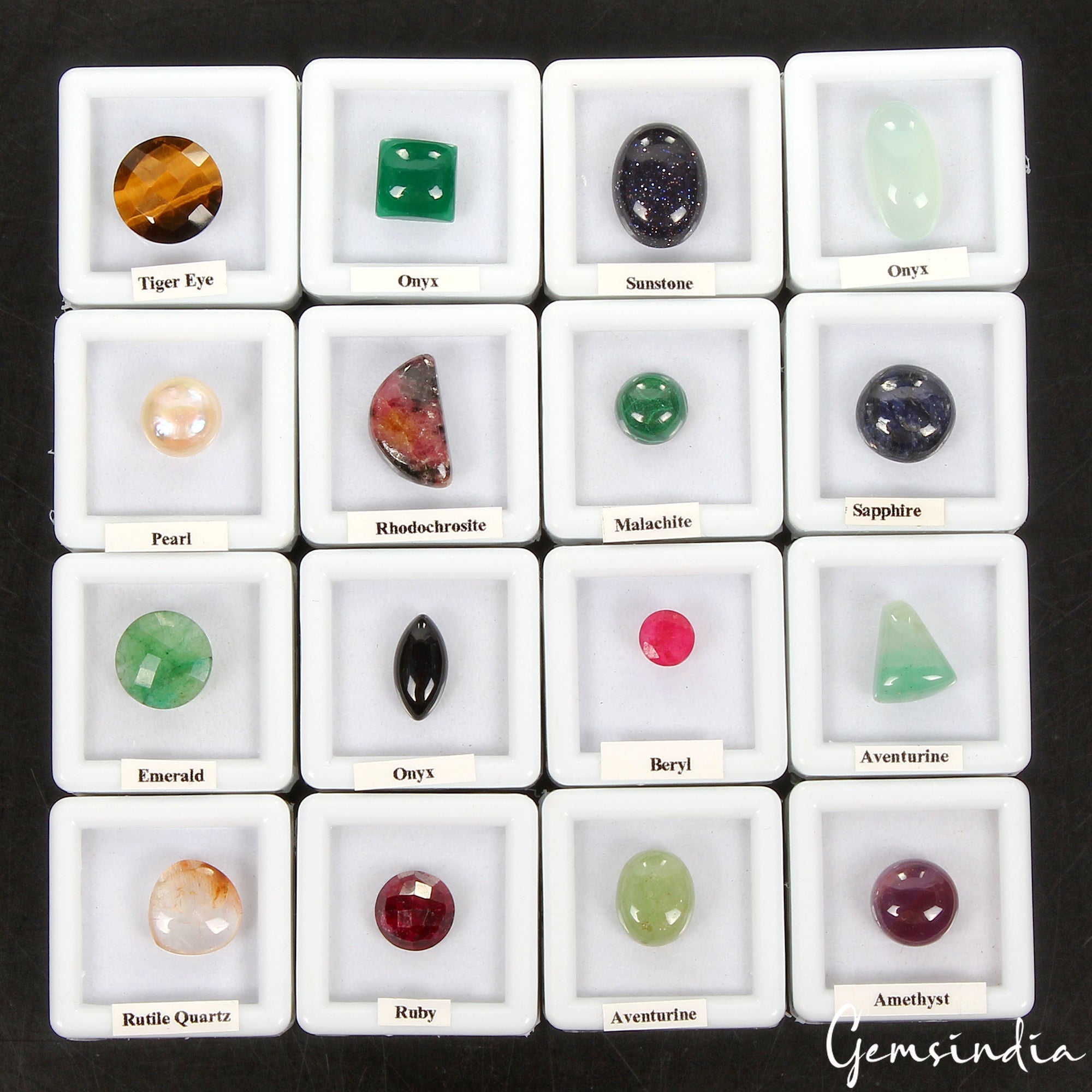Huge Mixed Lot 16 Genuine Semi-Precious Loose Gemstones Jeweler Collection Grade