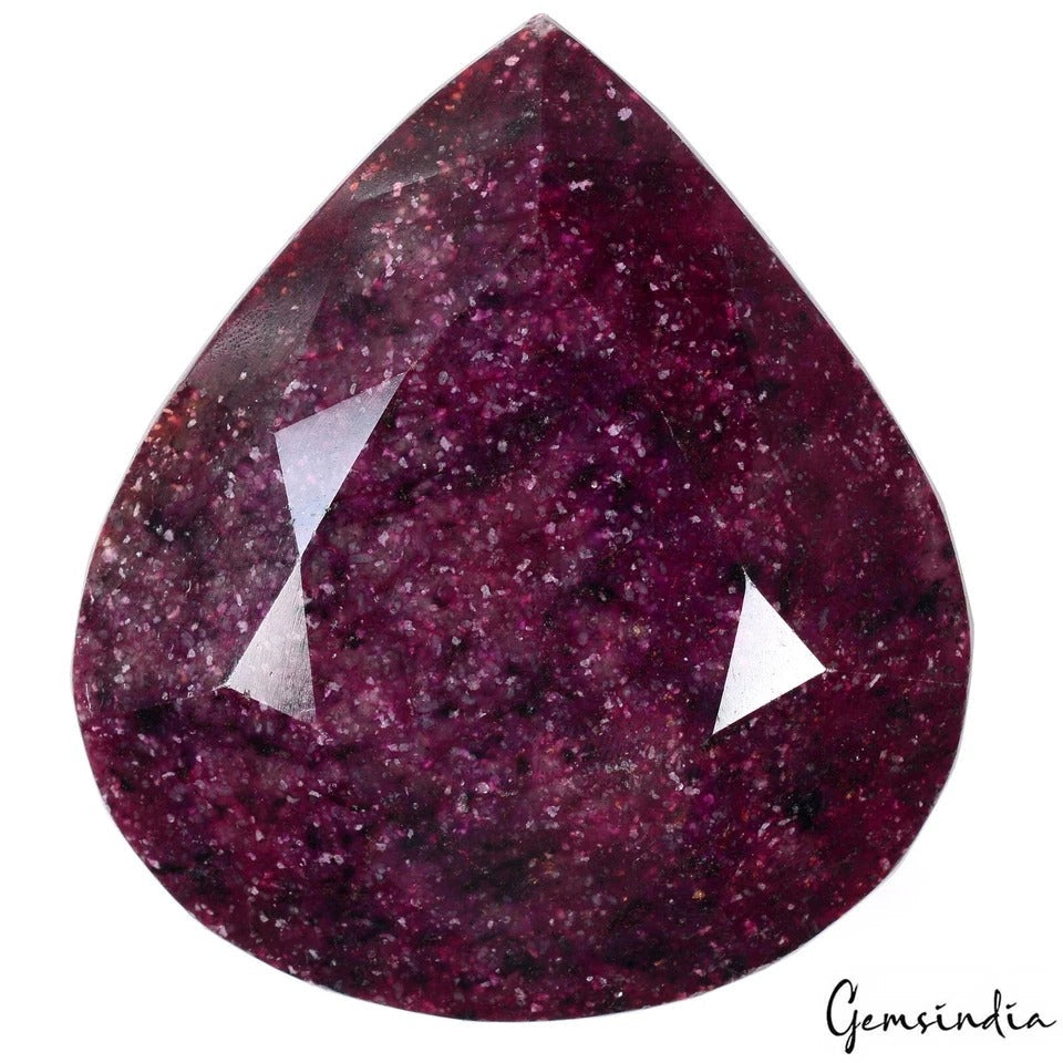 2550 Cts Natural African Dark Red Ruby Pear Faceted Earth Mined Huge Loose Gem