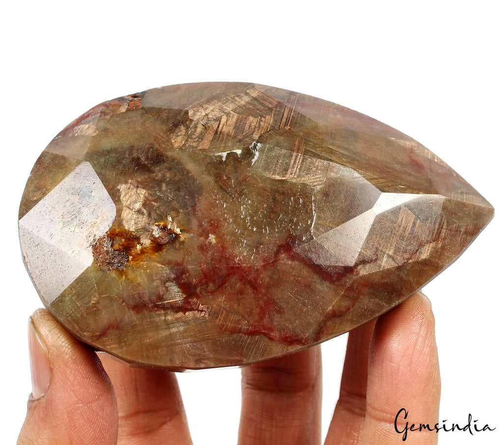 2050 Ct Natural Untreated Brown Sapphire Pear Cut Faceted Earth Mined Huge Gem