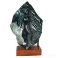 9.7 Kilo Moss Agate Mermaid Carved on Single Stone Rock Rough Figurine Statue