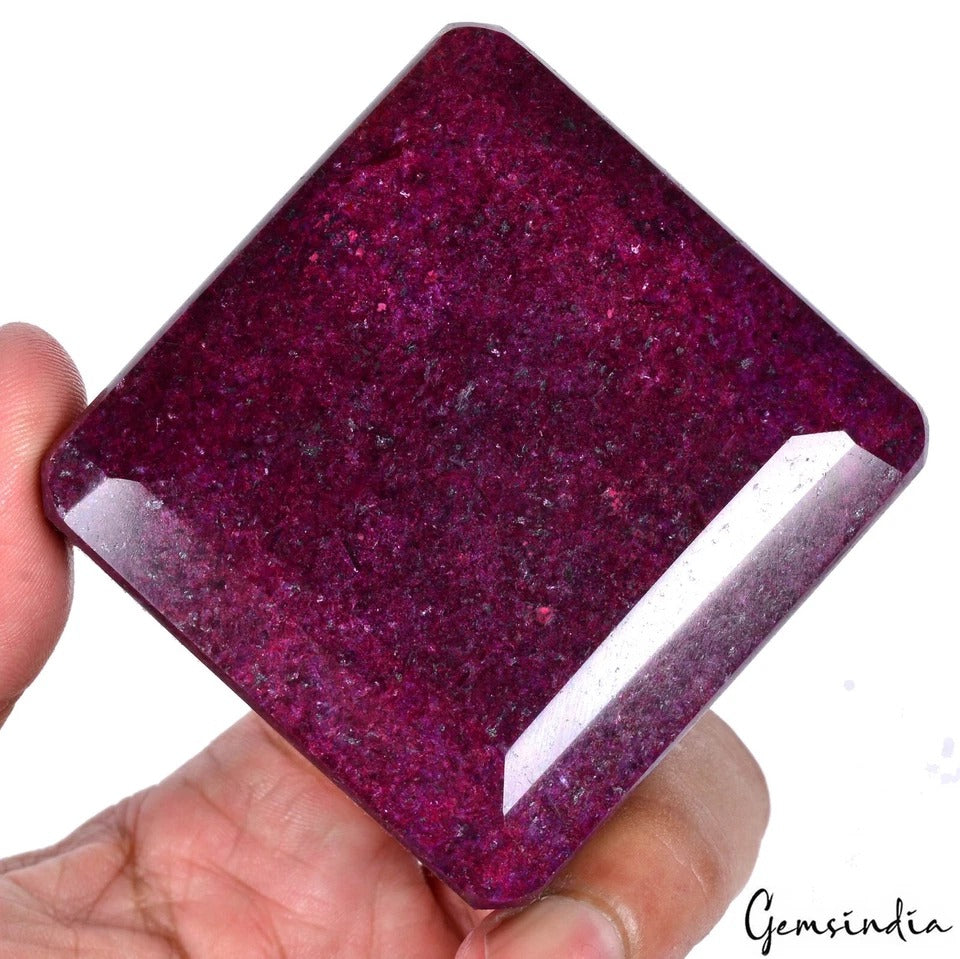 Ruby Loose Gemstone, Color Enhanced, Red — 62x60x28mm, 1770 Ct, Madagascar