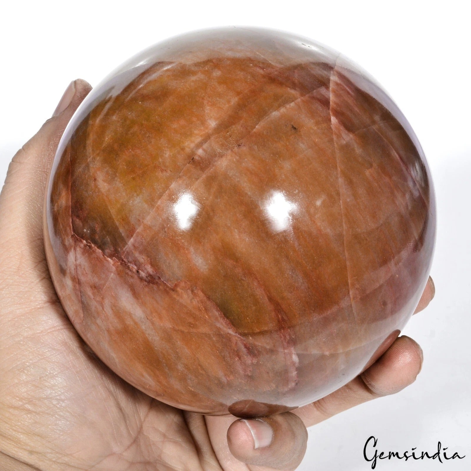 2 Kilo Red Jasper Sphere – Large Crystal Ball for Healing & Energy Decor 4.4 in