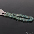 55 Cts Natural Blue Untreated Aquamarine Gem 6mm Round Faceted Beads Strand~7.5"