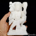 Marble Hanuman Figurine — 6.5x4.2x2 Inches, 0.68 Kg (3400 Ct)