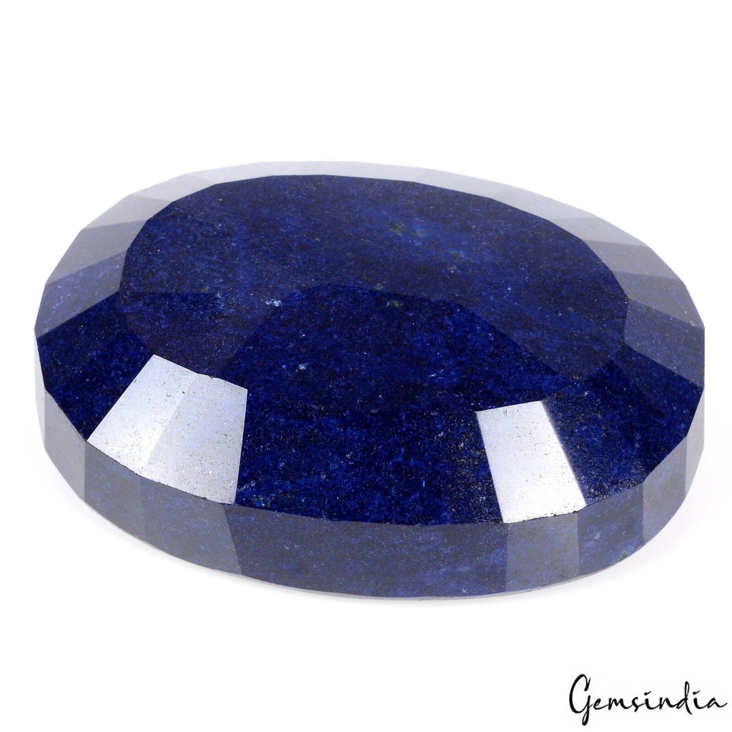 Loose Gemstone 2600 Ct Oval Cut Natural Sapphire Huge Size Faceted Blue AA+