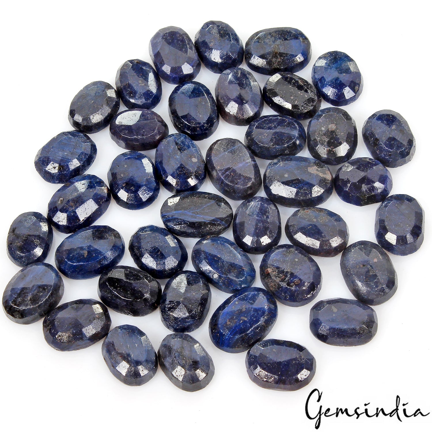 830 Ct/42 Pcs Natural Blue Sapphire Oval Cut Loose Ring Size Wholesale Gems Lot