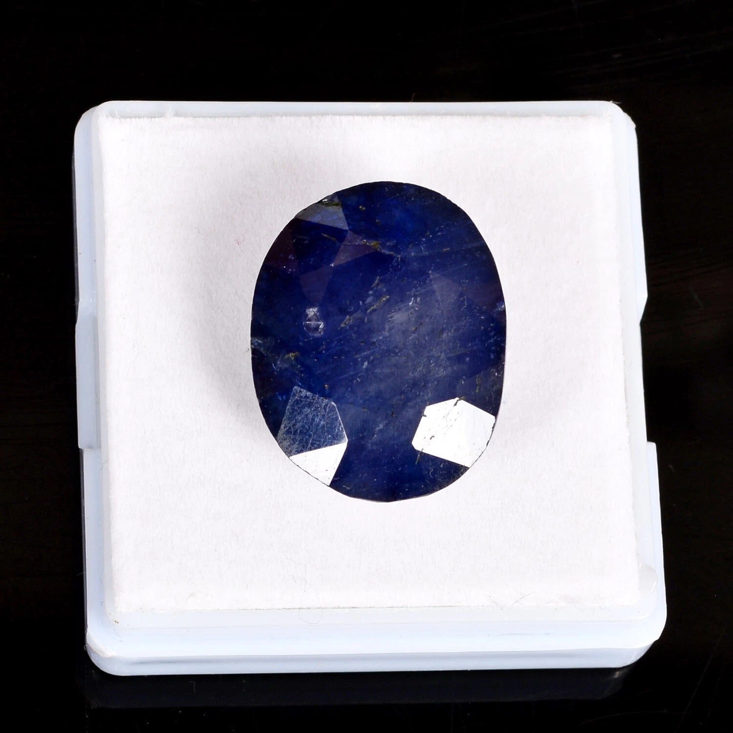 Certified 47.30 Cts Natural Blue Ceylon Sapphire Oval Faceted Cut Precious Gem
