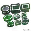 Emerald Lot, Loose Gemstone, Color Enhanced, Green — 9 Pieces, 23mm to 42mm, 1050 Ct, Brazil