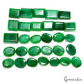 500 Cts/30 Pcs Natural Brazilian Green Emerald Mixed Cut Loose Gems For Jewelry