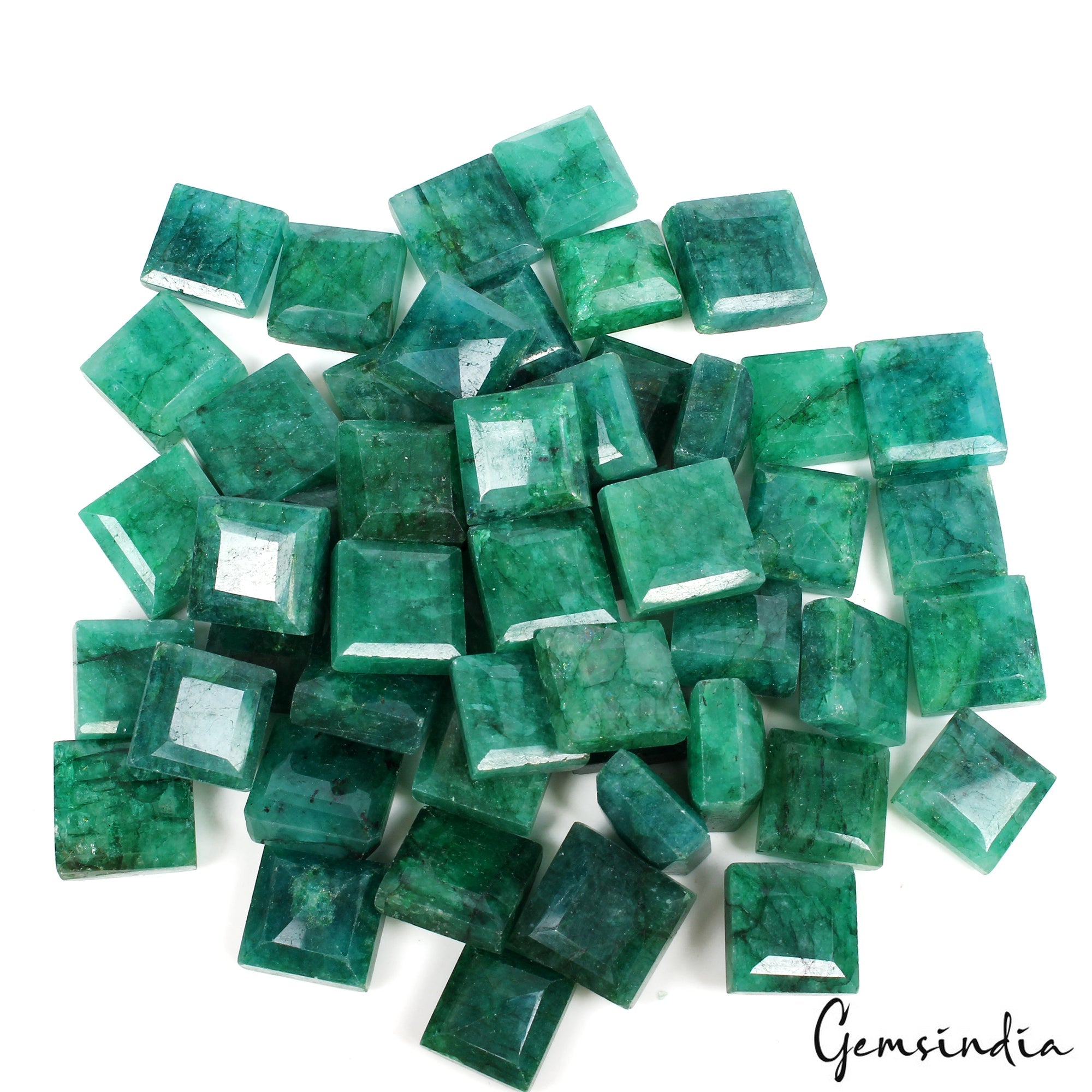 940 Ct/51 Pcs Natural Brazilian Green Emerald Mixed Size Baguette Cut Loose Gems