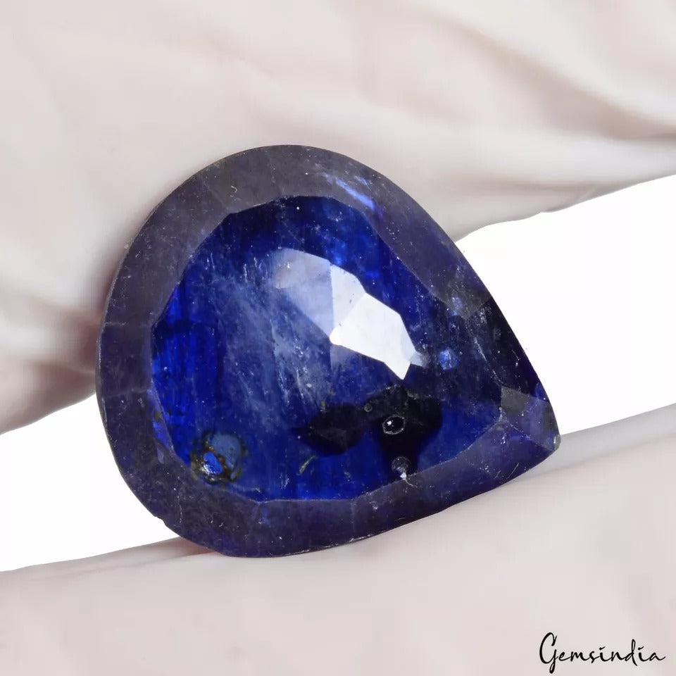 Ceylon Sapphire Loose Gemstone, Pear Cut, Heated — 20 x 17 x 6mm, 21.40 Ct, Sri Lanka