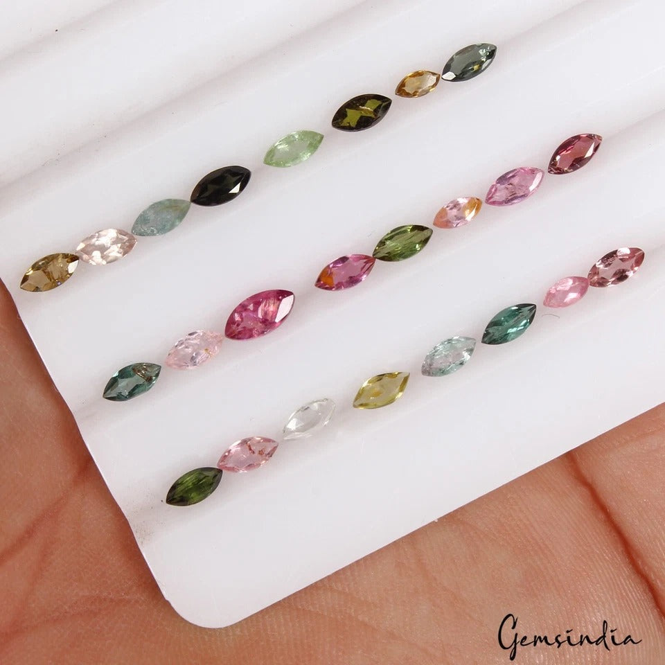 Tourmaline Lot, Loose Gemstone, Multi Color — 47 Pieces, 4mm to 6mm, 6.90 Ct