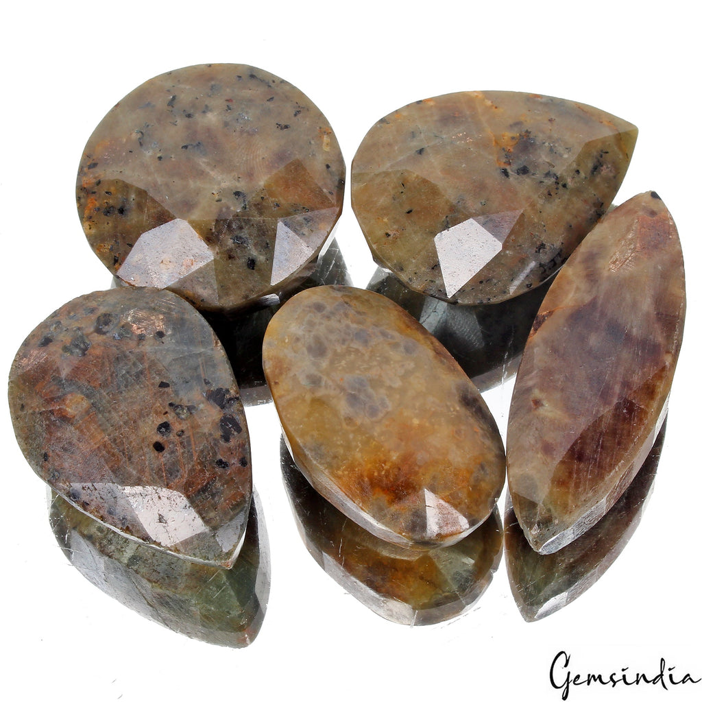 1150 Cts Natural Untreated Brown Sapphire 39-56mm Mix Cut Loose Gemstones~ 5 Pcs