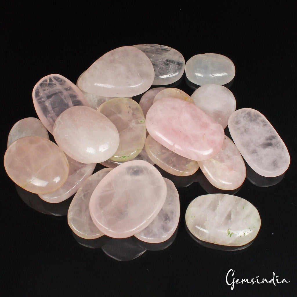 1780 Cts/22 Pcs Natural Untreated Pink Rose Quartz Mix Cab Loose Wholesale Gems