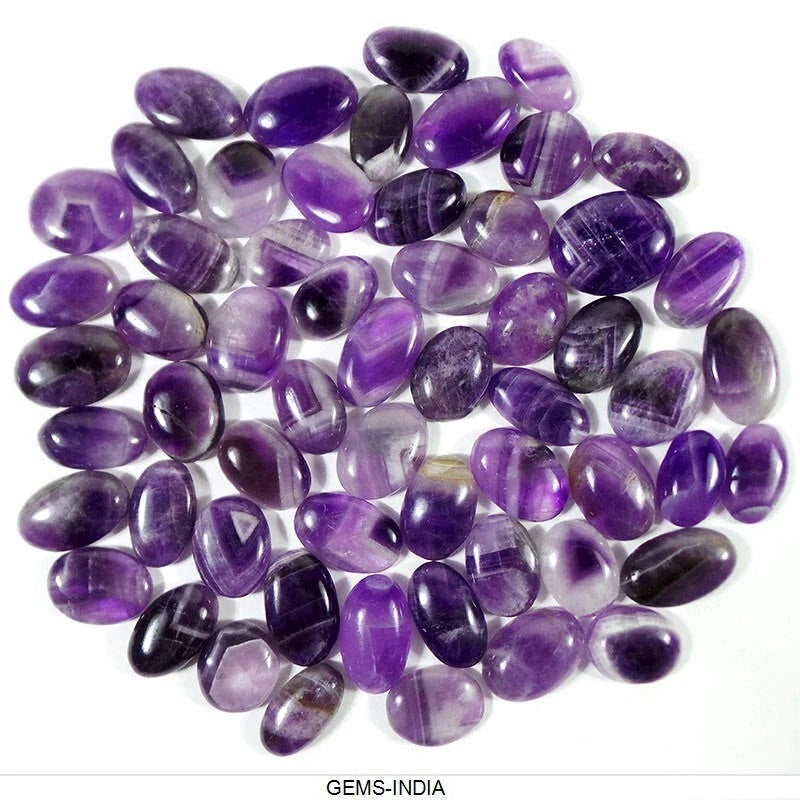 1000 Ct Natural Untreated Purple Amethyst Mix Cabochon Loose Gemstone Lot 58 Pcs