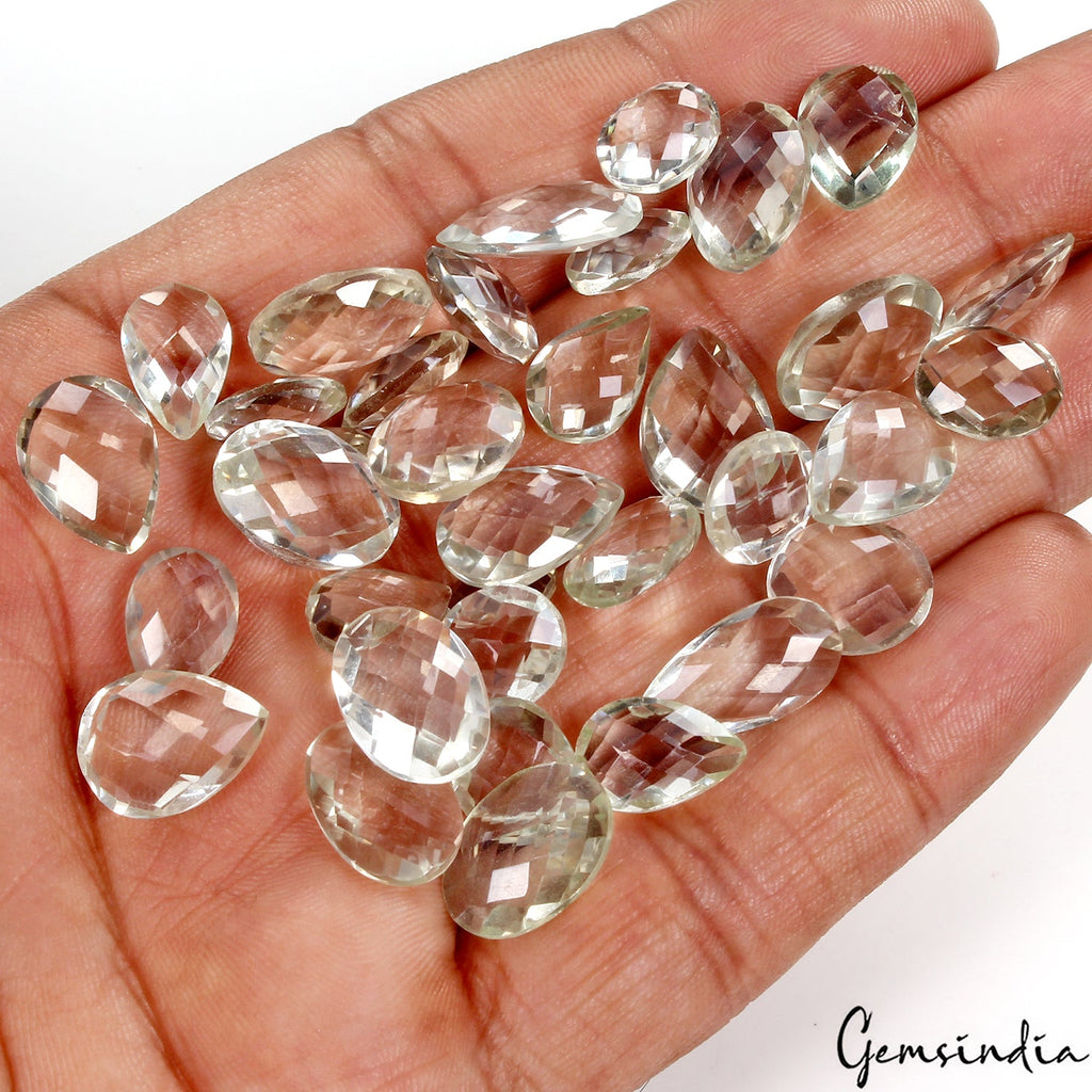 37 Pcs Natural Green Amethyst Mix Checker cut Lot Stunning Gemstones~136.30 Ct