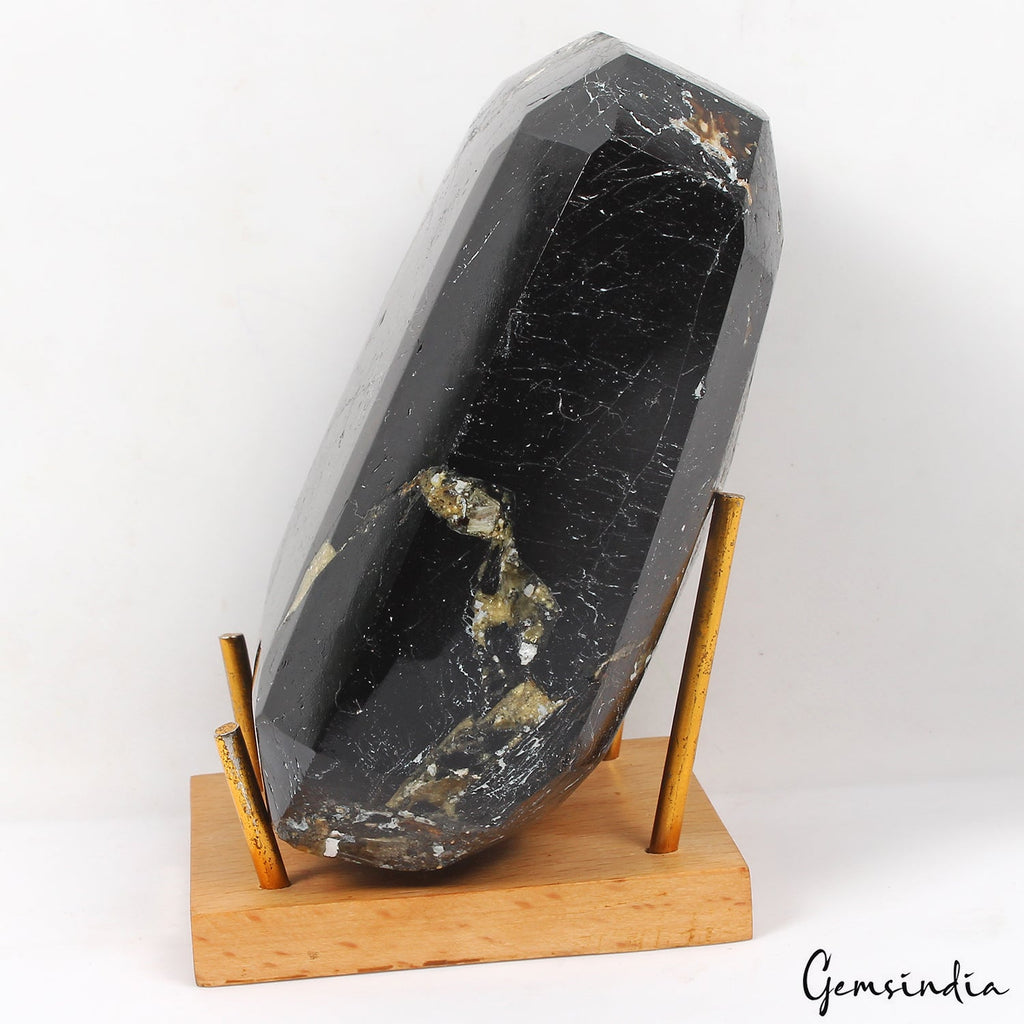 1.5 Kg Natural Black Tourmaline Collectors' Grade Untreated Emerald Cut Gemstone