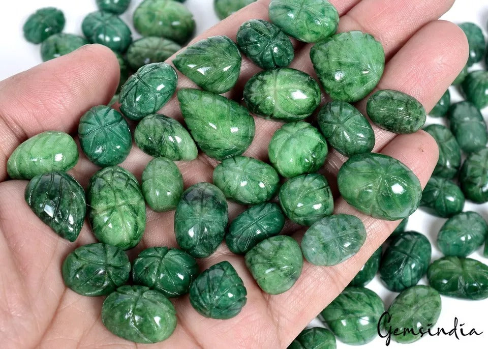 Emerald Lot, Loose Gemstone, Green — 74 Pieces, 12mm to 23mm, 1000 Ct