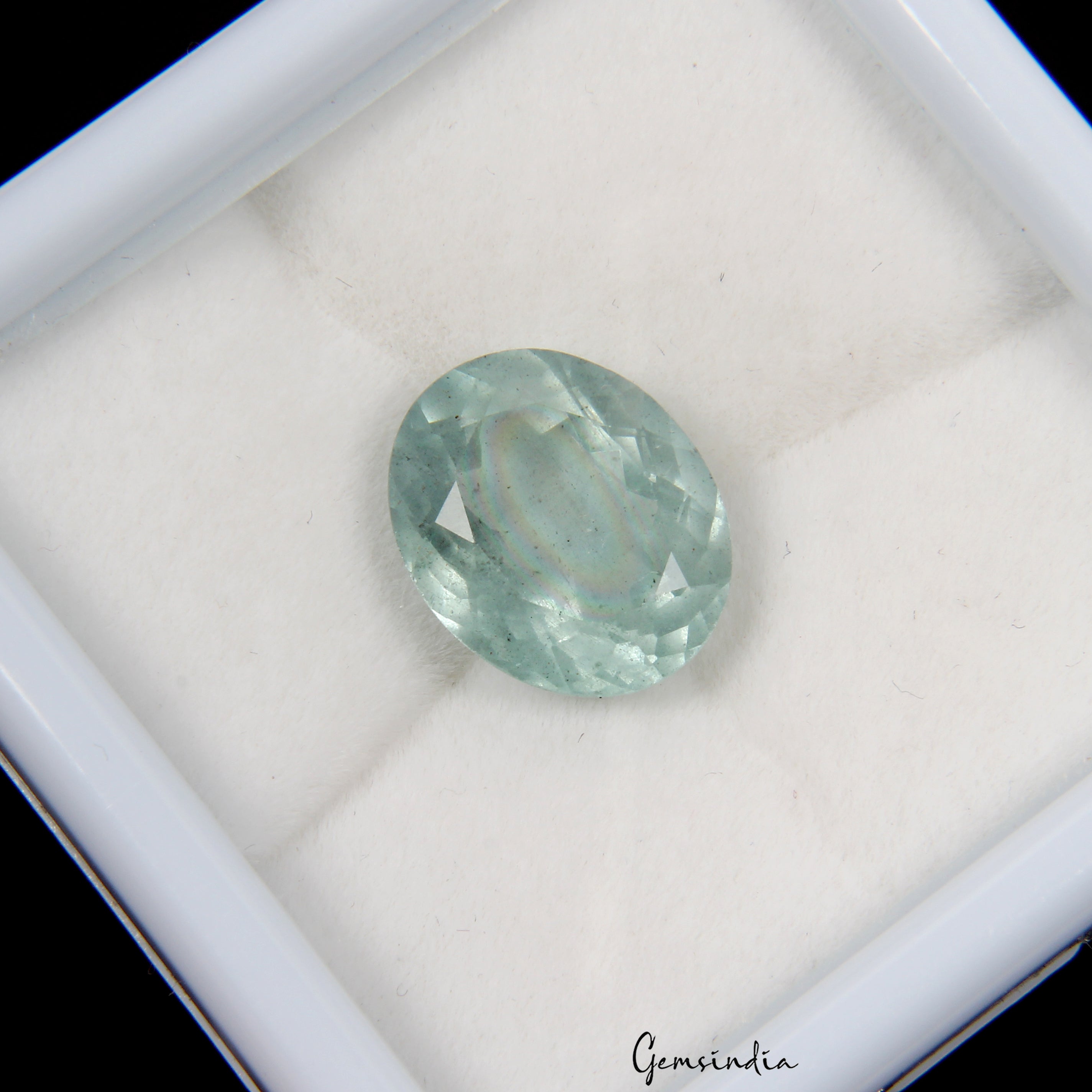 Aquamarine Loose Gemstone, Oval Faceted Cut, Untreated — 13x10x7 mm, 5.80 Ct, Brazil
