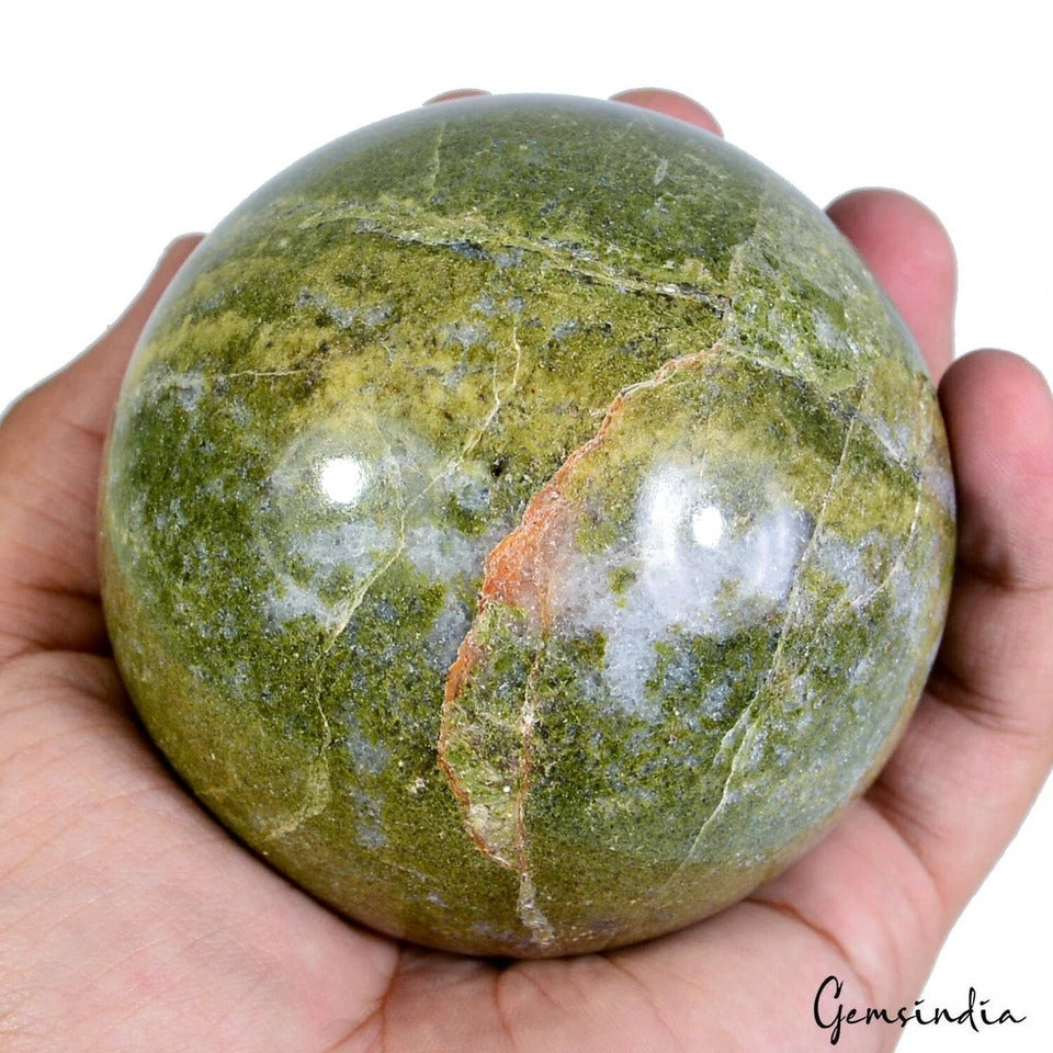 4220 Cts Natural Zoisite Sphere 3.1" Crystal Healing Gemstone Ball for Homedecor