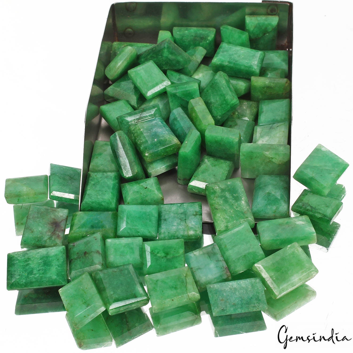840 Ct Natural Top Green Emerald Baguette Cut Loose 12-18mm Gemstones Lot~61 Pcs